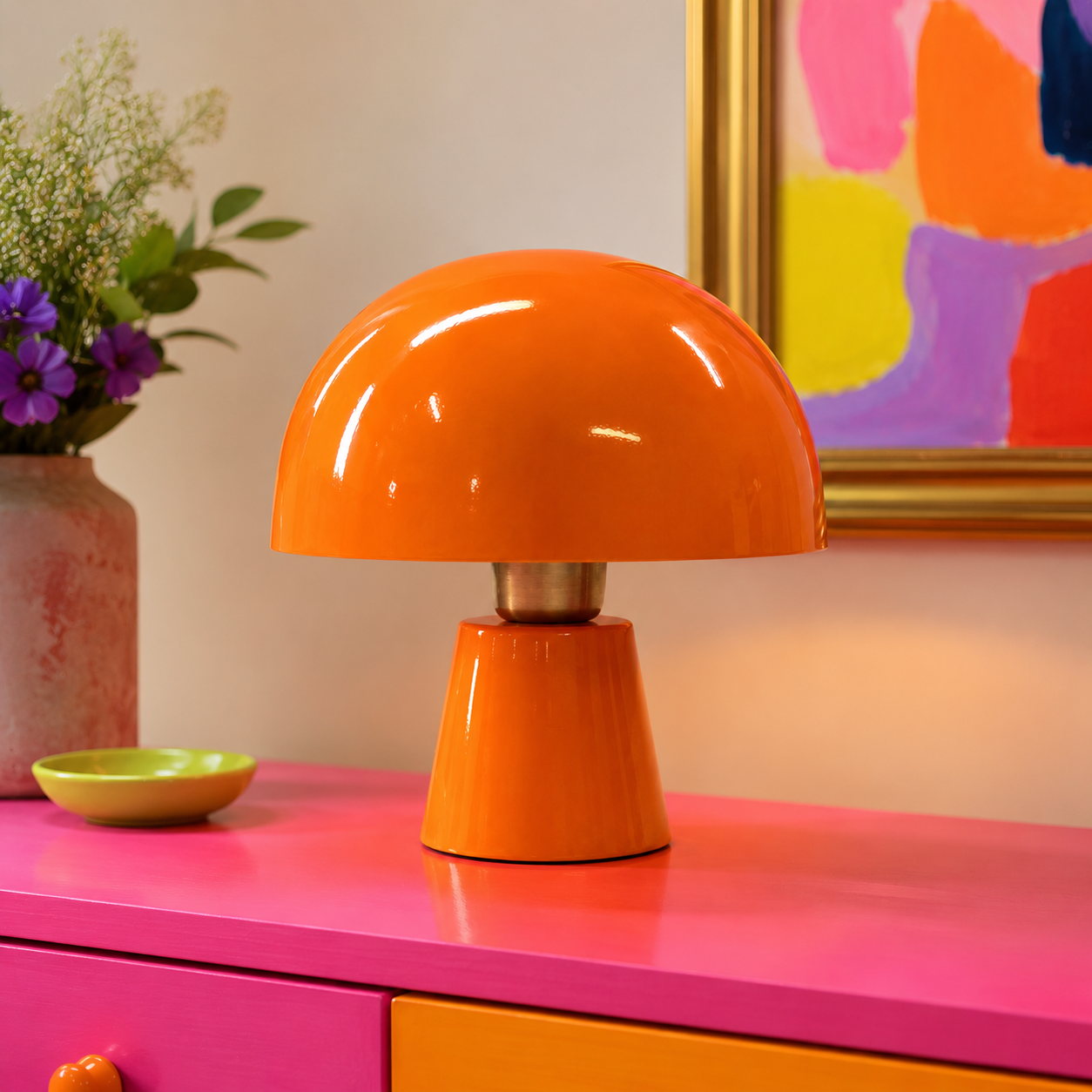 Cremini Table Lamp- Orange