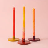 Assorted Stick Candles Set Of 3- Pink